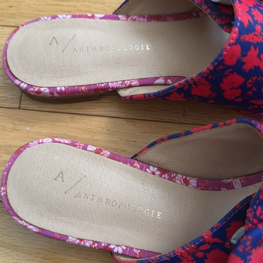 Anthropologie Flavia Mules Floral Size 7 - Picture 2 of 5